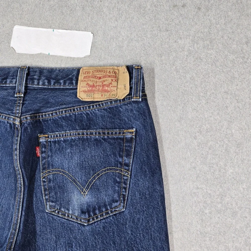 VINTAGE Levi's 501 Men Jeans 34X29 Blue Denim Original Fit Straight Leg Y2K